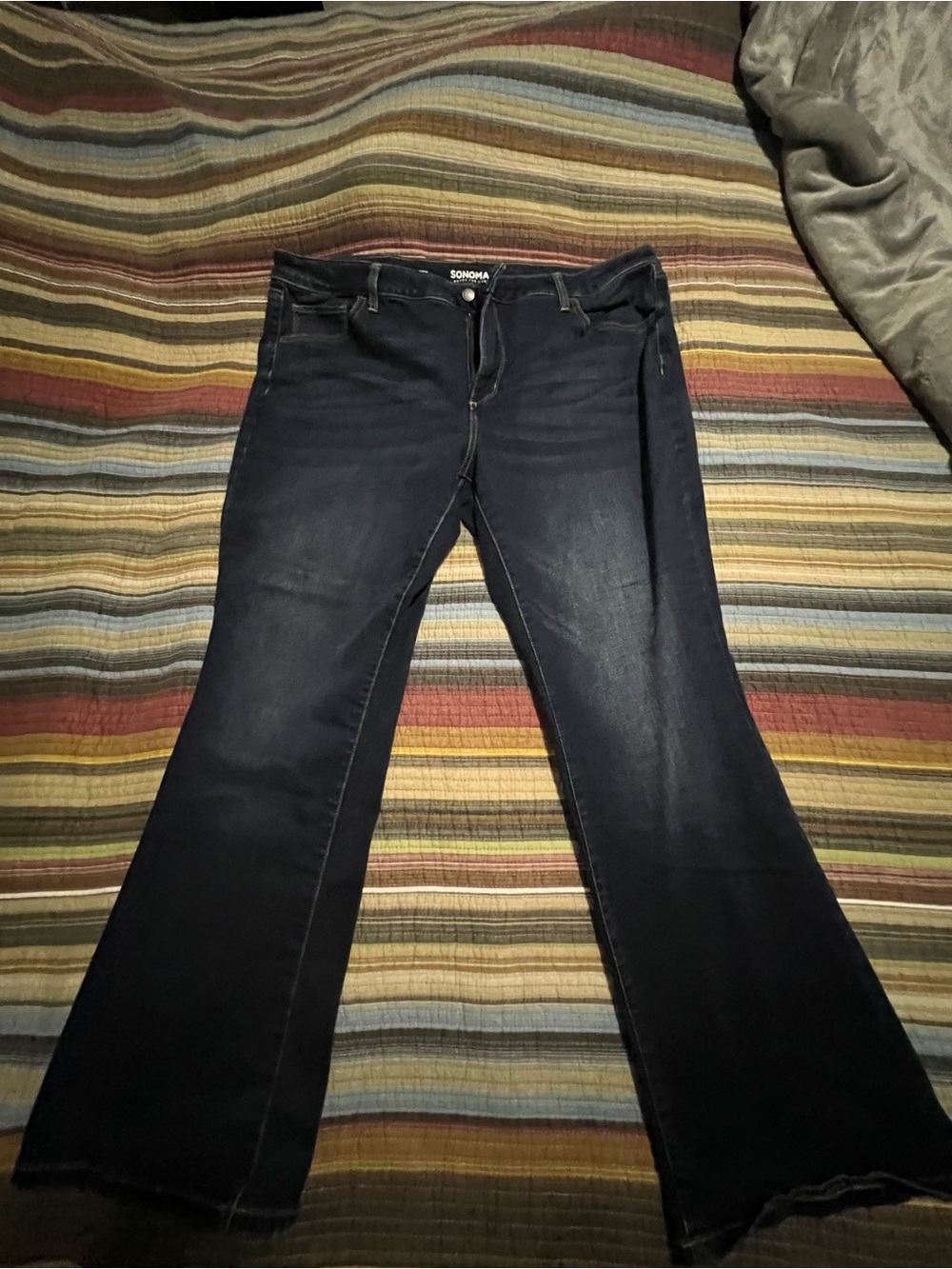 Sonoma Dark Indigo Flare Jeans for Women